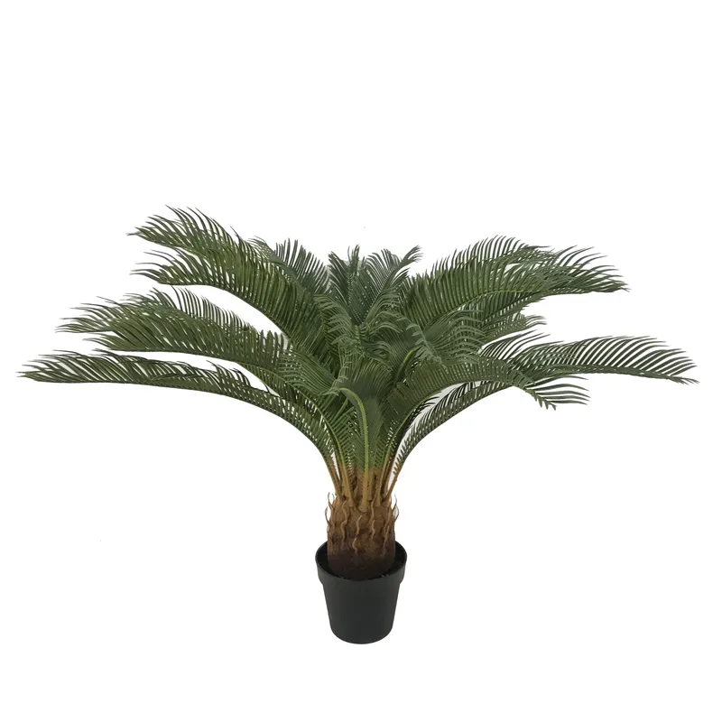 Home Decor Handicraft - 人工サイカスサゴ盆栽、家の装飾用サイカス・レボルタ工芸品、鉢植えのヤシの木