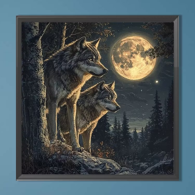 Home Decor Under 500 - Under The Moon ウルフキング ジグソーパズル 500/1024