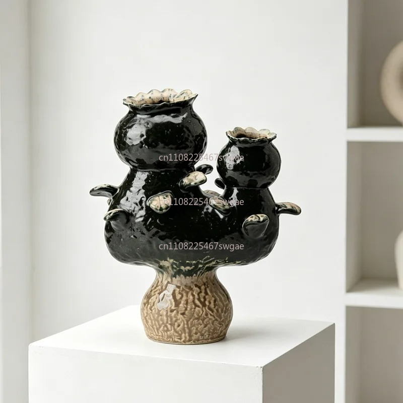 Home Decor Handicraft - 花瓶 ホームデコレーション クリエイティブアート セラミックボトル フラワーポット 磁器工芸品