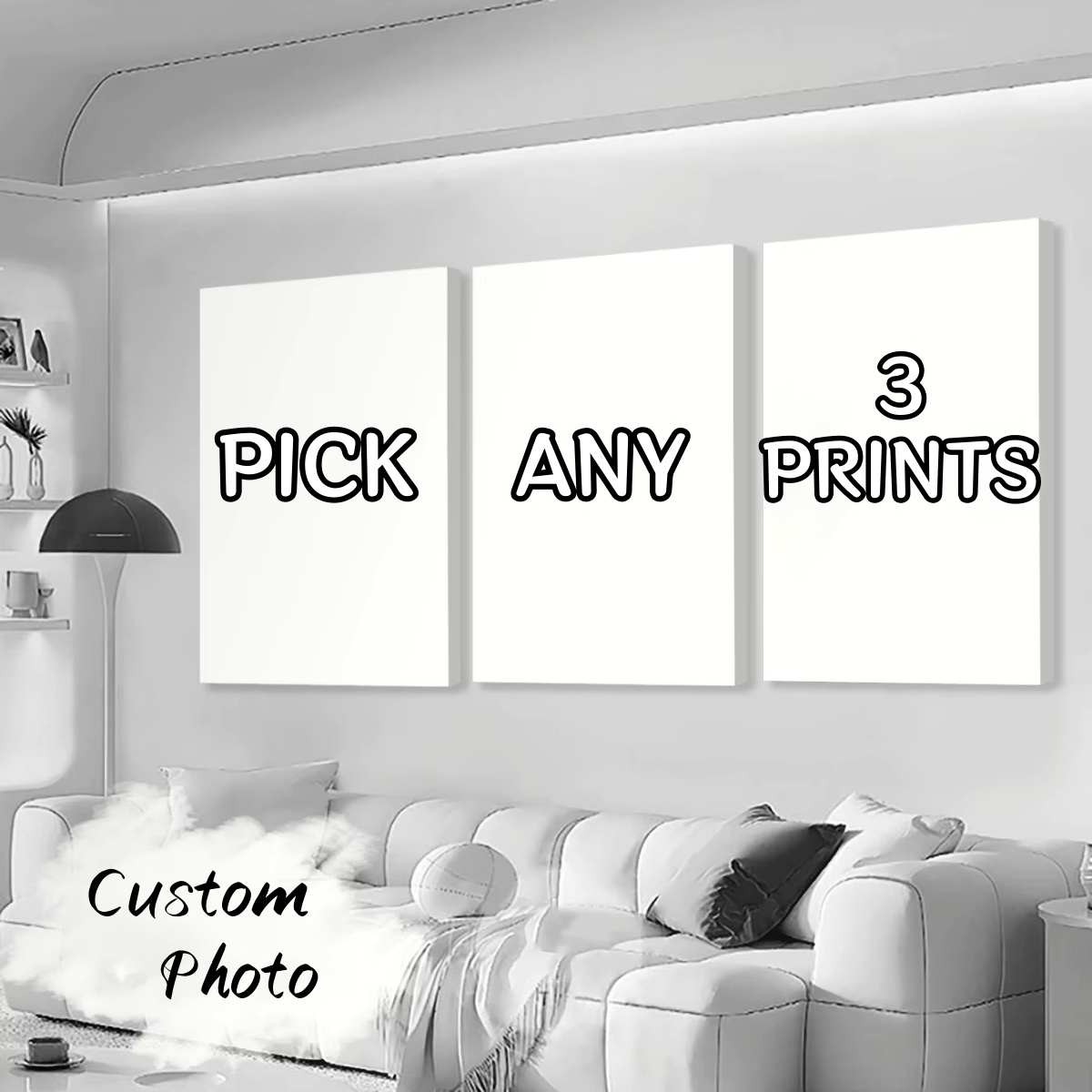 Home Decor Aesthetic Pinterest - 3/4/5 個カスタムキャンバス印刷パーソナライズされた写真家族生活ペット風景カップル結婚式家の装飾ポスターギフトに最適