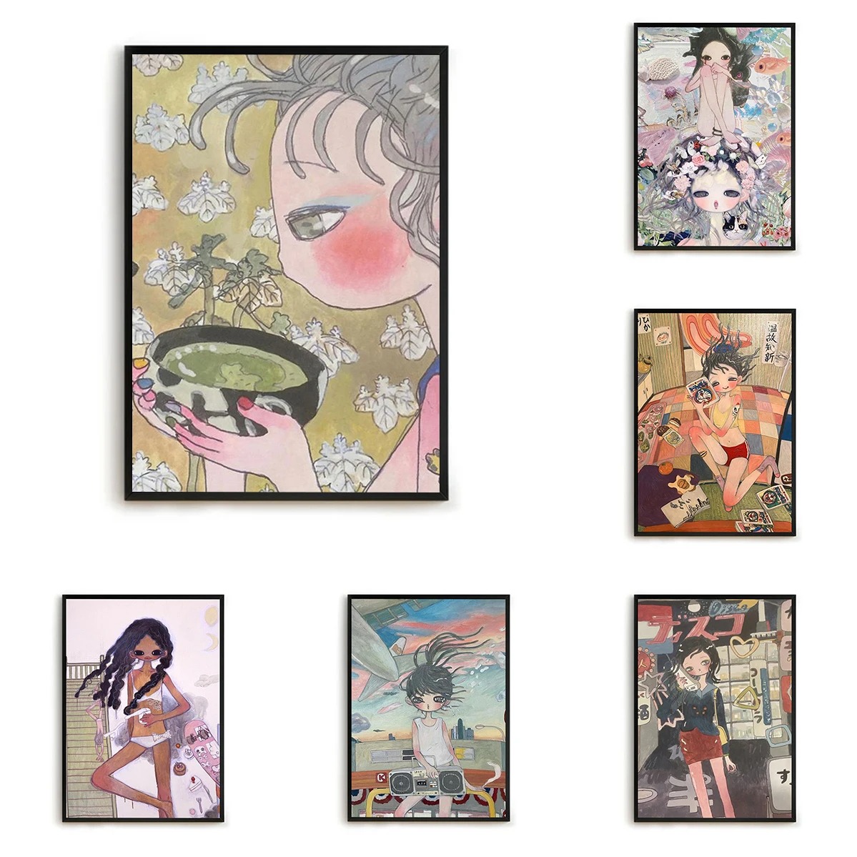 Home Decor Aesthetic Pinterest - 高野彩装飾プリント壁画キャンバス絵画ベッドルームの装飾美的 Pinterest ポスター家の装飾
