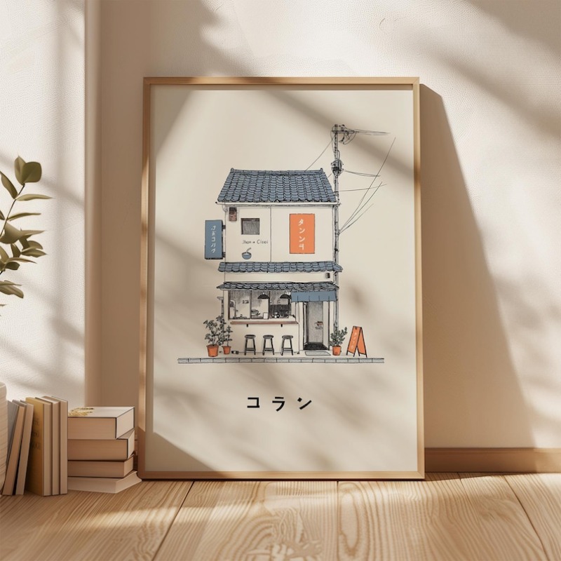Home Decor Aesthetic Pinterest - 1枚の日本のラーメン屋のキャンバスウォールアートプリント、フレームレスのミニマリスト東京旅行ポスター、リビングルームや寝室の装飾に