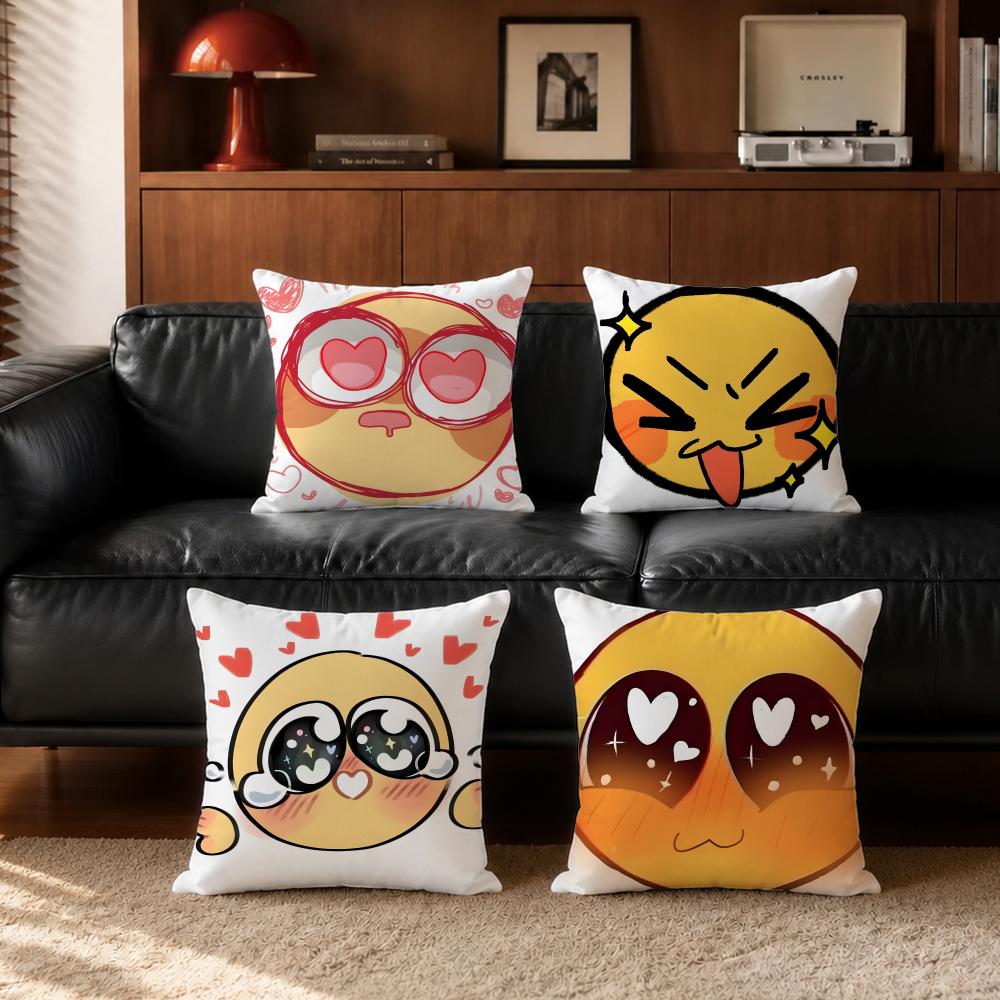 Home Decor Emoji - かわいい愛らしい黄色の表情絵文字クッションカバー クッションカバーセット 4 個 50x50 45x45