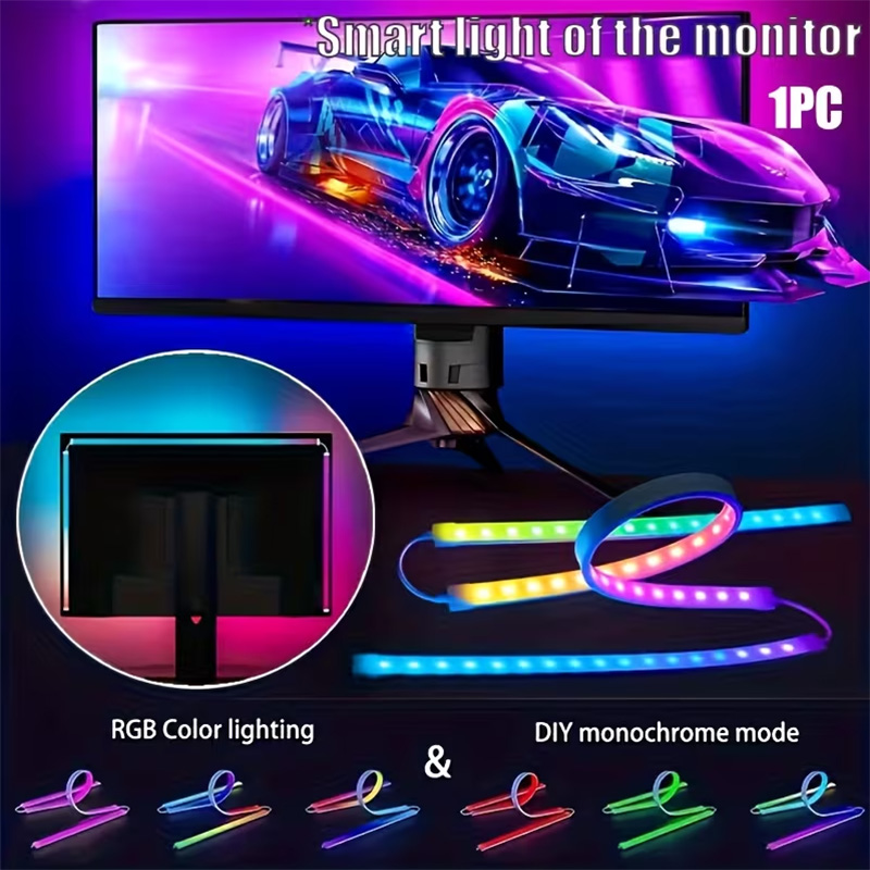 Led Strip Lights - RGB ゲーミングライト ストリップ モニター バックライト LED