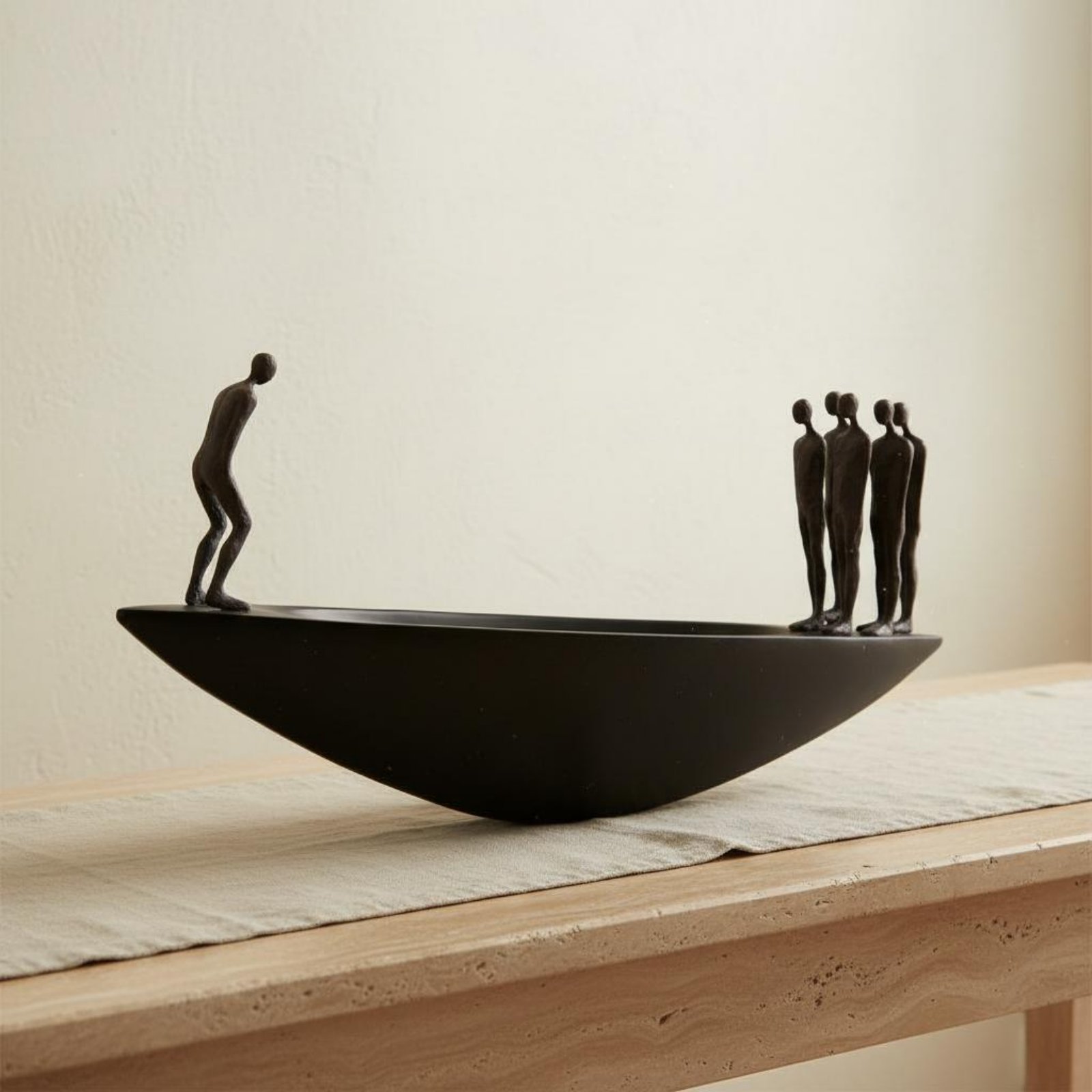Abstract Sculpture Resin - モダンな樹脂製帆船像、侘び寂びスタイルの芸術的な装飾品、高級ボートマンルームの抽象デザインデコレーション、自宅やオフィス用