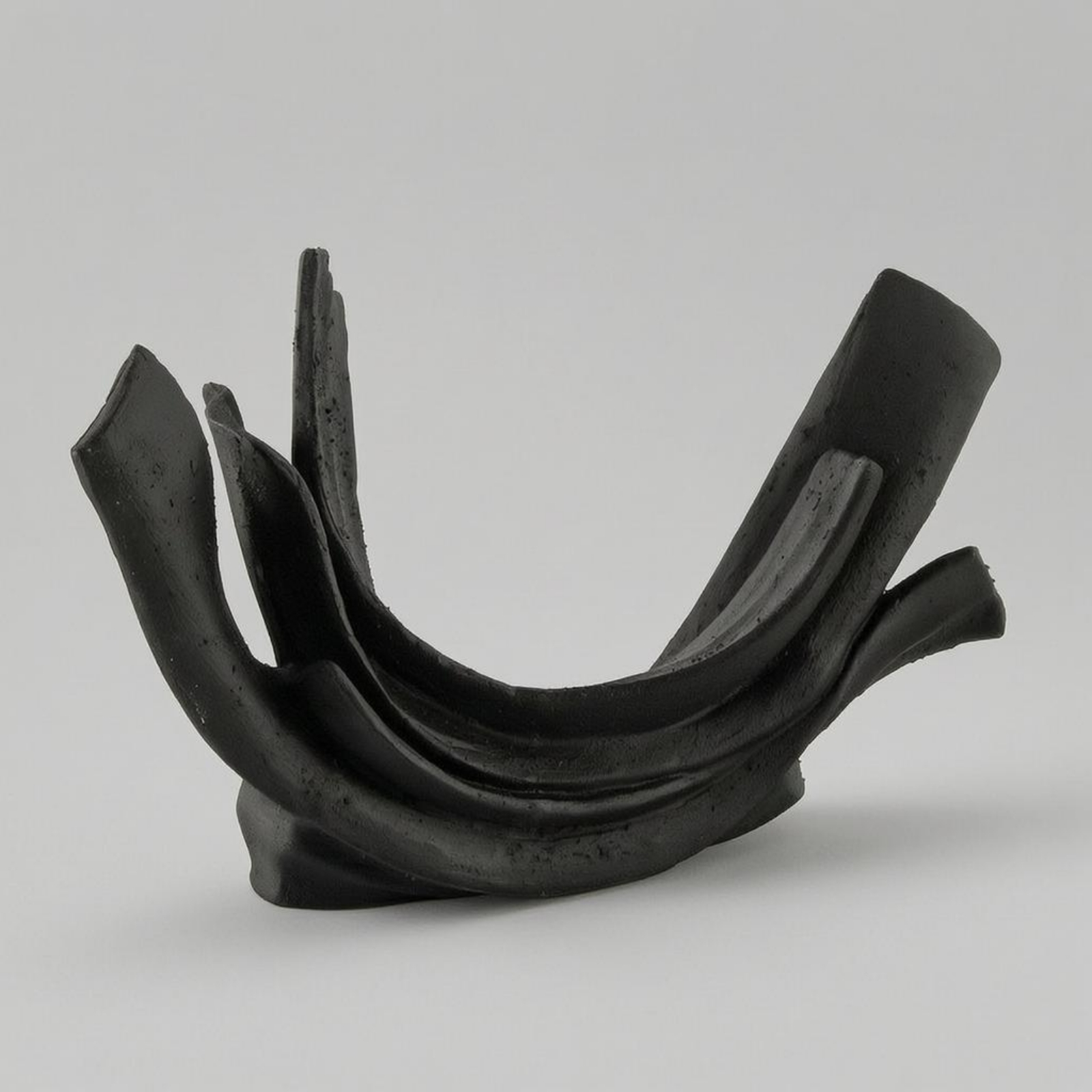 Abstract Sculpture Resin - 樹脂製オーナメント テクスチャード加工の抽象彫刻 幾何学模様の装飾 曲線的なモダンな装飾 リビングルーム、書斎用