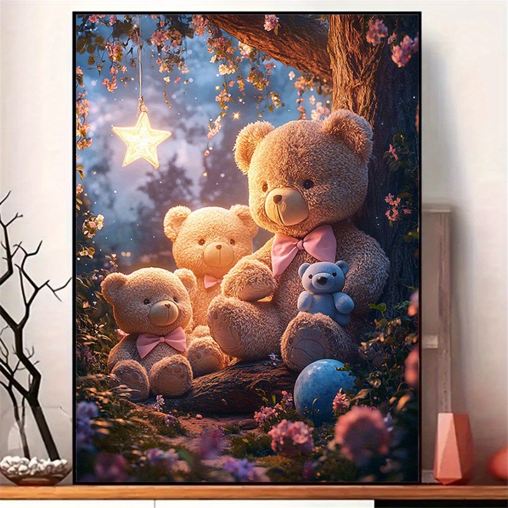 Home Decor Under 500 - 500/1000/1200/2000 個のパズルテディベア星明かりの下のジグソー現代家の装飾家族インタラクティブギフトホリデーギフト