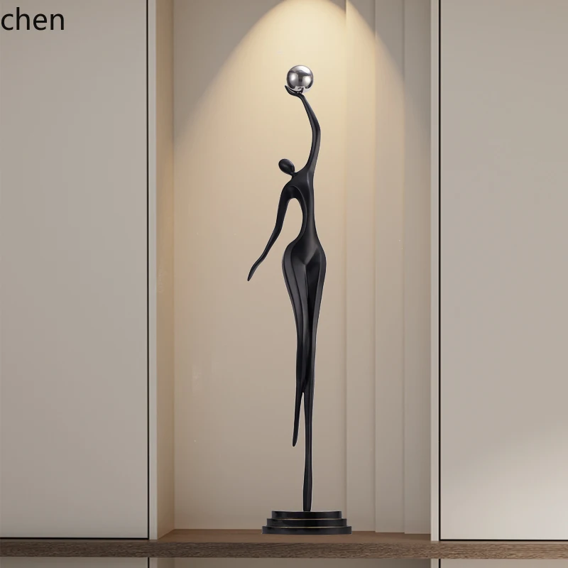 Abstract Sculpture Resin - HT抽象人物彫刻装飾品高級玄関壁ニッチ床飾り