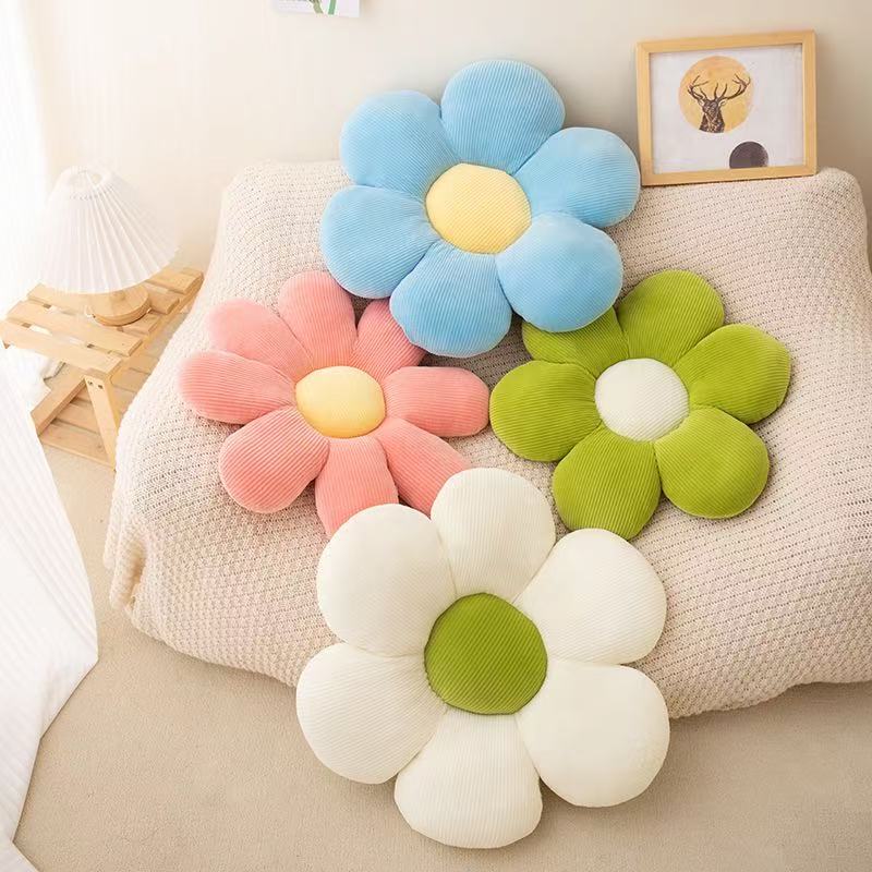 Home Decor Aesthetic Pinterest - デイジーフラワーぬいぐるみクッション カラフルな花びらの投げ枕 ぬいぐるみおもちゃ ソファクッション ホームデコレーション オフィス昼寝ヘッドレスト枕