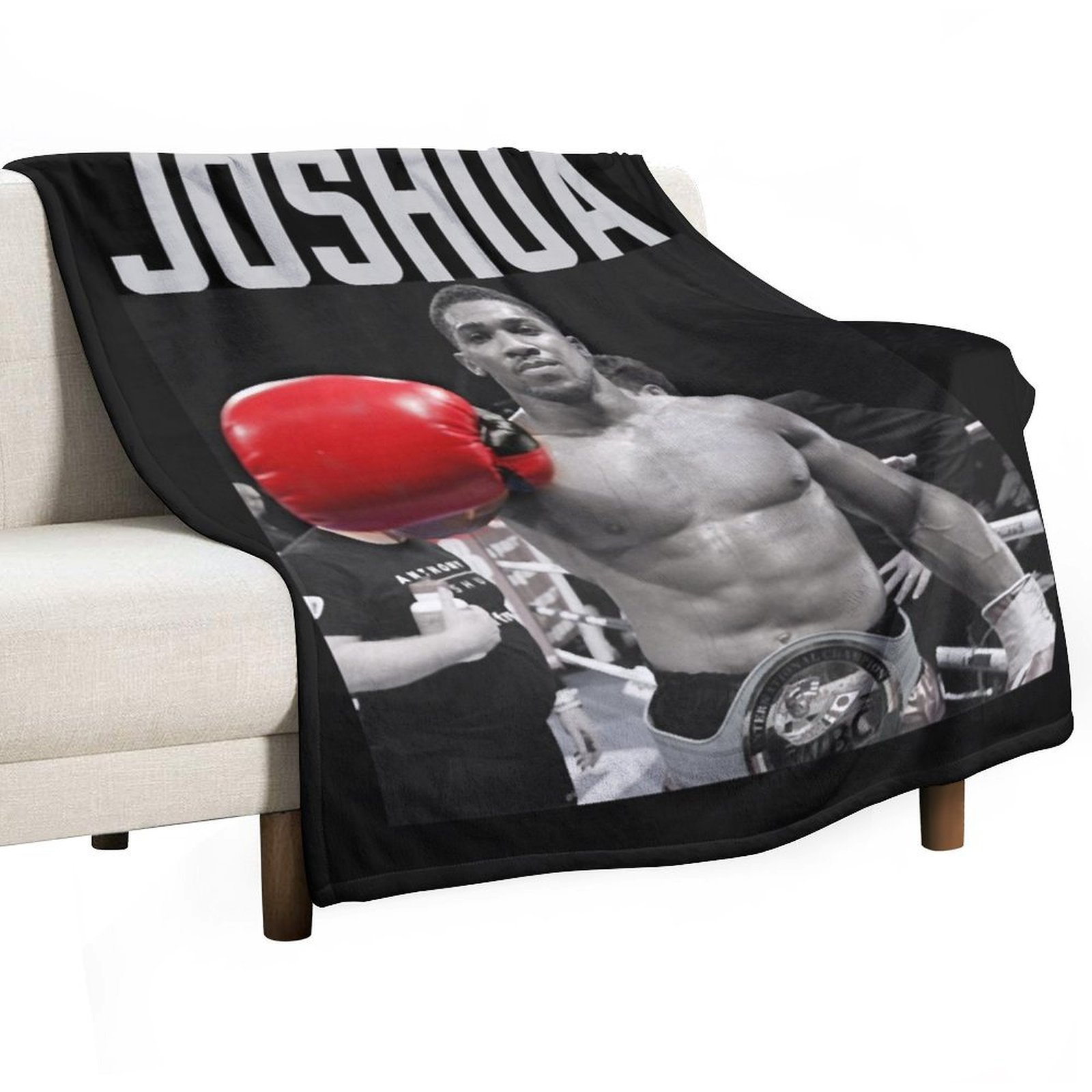 Home Decor Png - アンソニー・ジョシュア クラシックTシャツ柄 スローケット レトロ 冬用ベッド装飾 ソファ