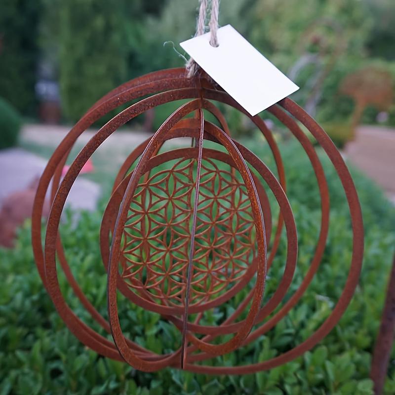 Home Decor Handicraft - 金属製スパイラル風向計 1個入り 素朴なヴィンテージスタイルの手工芸品 家庭用 庭 バルコニー