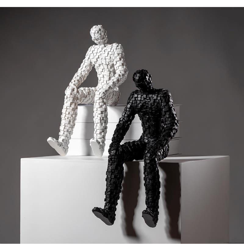 Abstract Sculpture Resin - モザイク人物彫刻抽象芸術装飾品家の装飾像手工芸品北欧