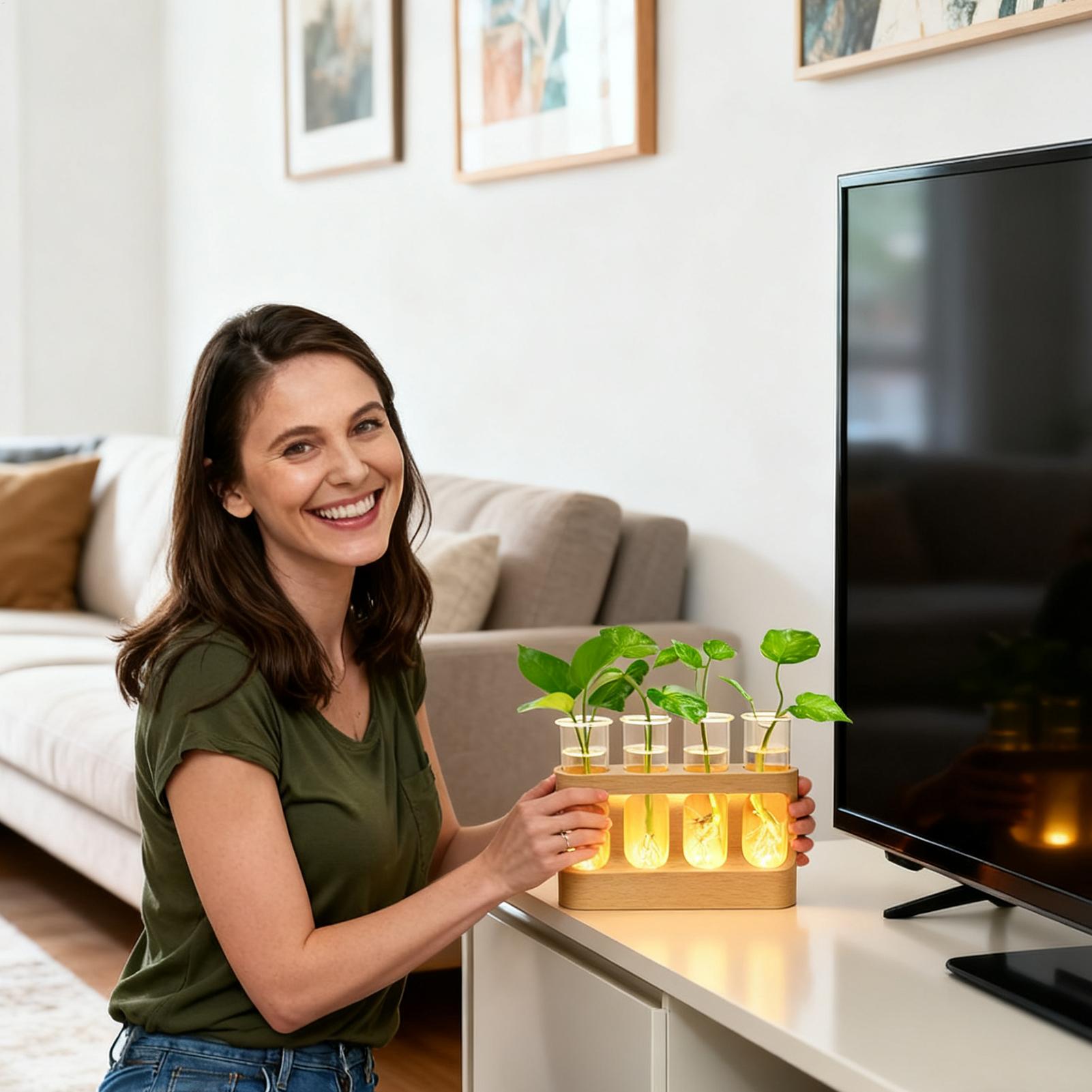 LED植物繁殖ステーション 水耕栽培ガラス試験管テラリウム  - Home Decor Youtube のレビューと価格