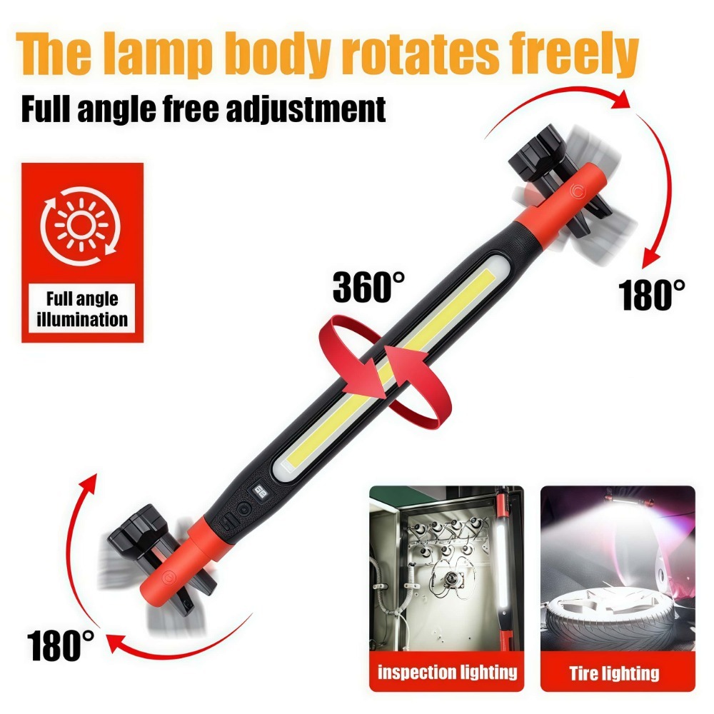 COB LED ワークライト USB 充電式磁気フック多機能 - Led Strip Lights のレビューと価格