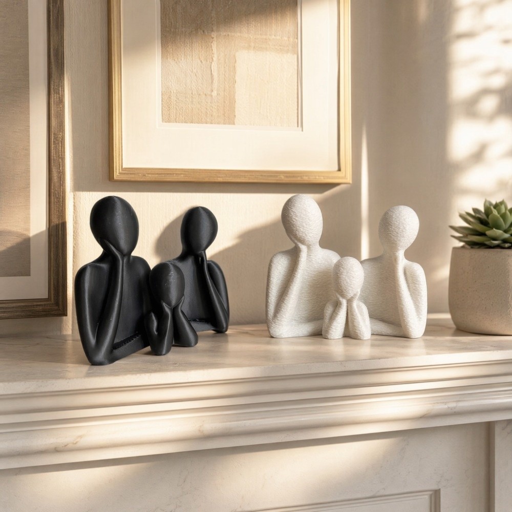 抱き合うカップルの彫刻 抽象的な家族の彫刻 プラスチック樹脂 - Abstract Sculpture Resin のレビューと価格