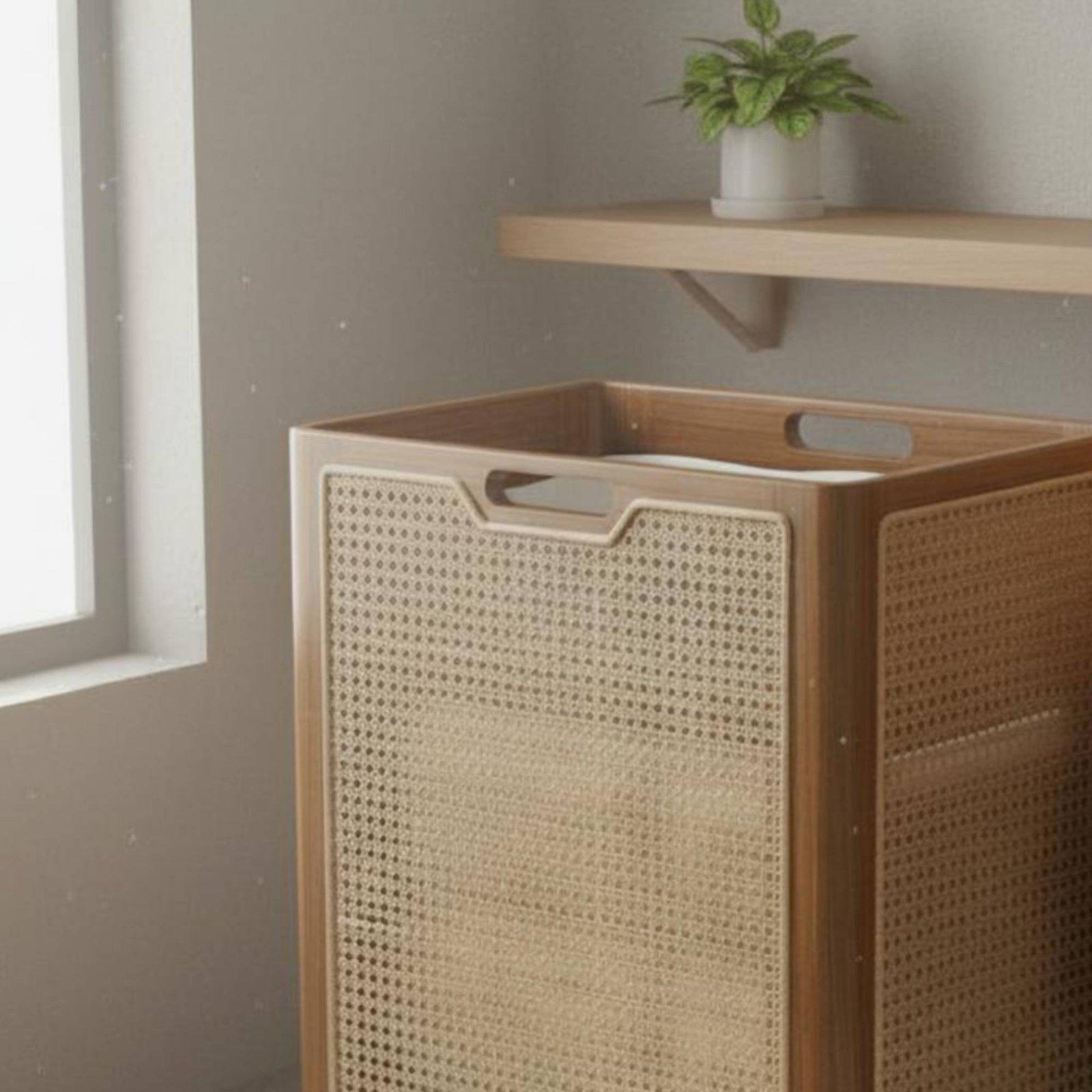 木製ランドリーハンパー、装飾的なボヘミアンスタイルのローリン - Home Decor Hampers のレビューと価格