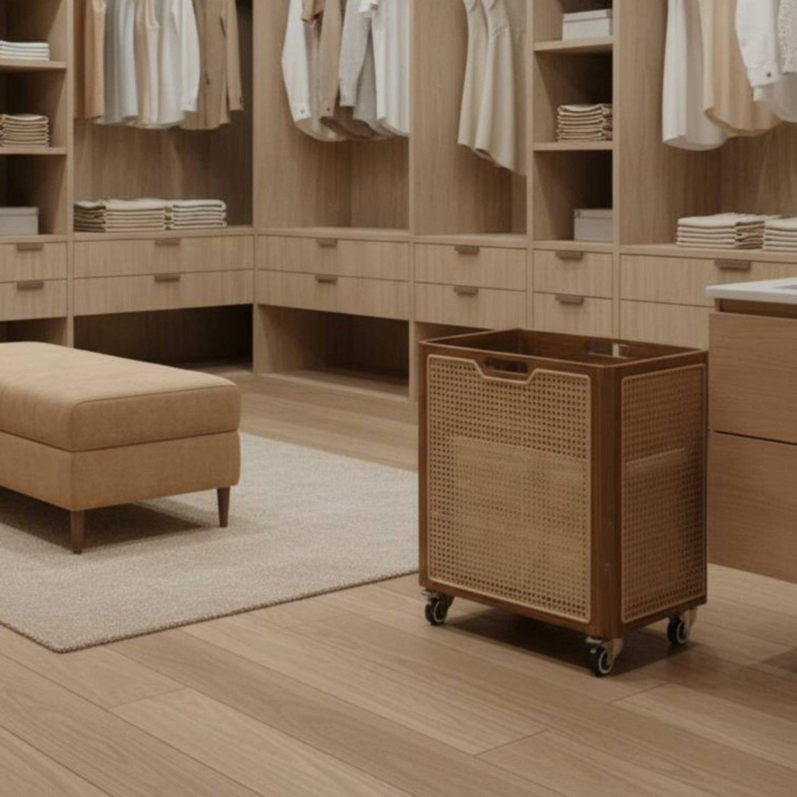 木製ランドリーハンパー、装飾的なボヘミアンスタイルのローリン - Home Decor Hampers のレビューと価格