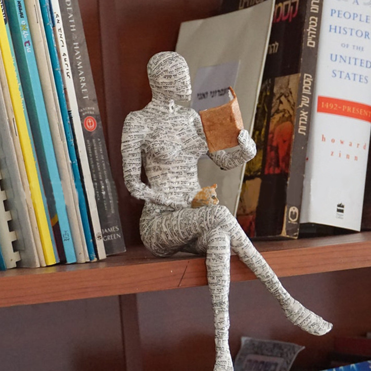 読書女性抽象彫像彫刻ヨガ置物北欧リビングルーム家の装飾装飾メ - Abstract Sculpture Resin のレビューと価格