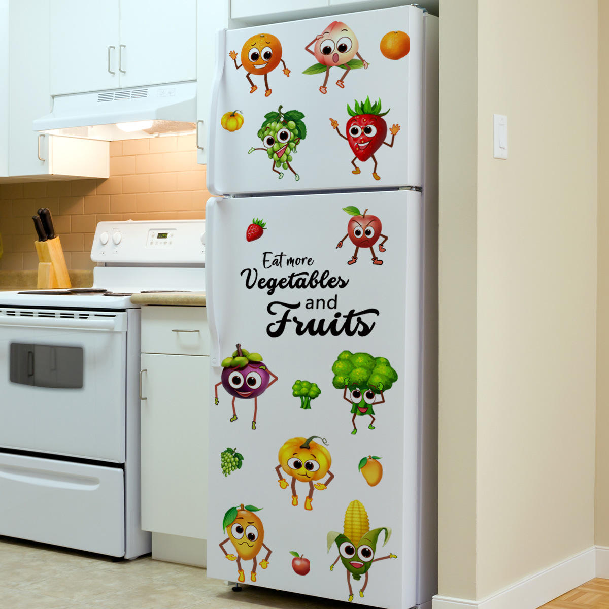 漫画絵文字フルーツウォールステッカー背景家の装飾ウォールステ - Home Decor Emoji のレビューと価格