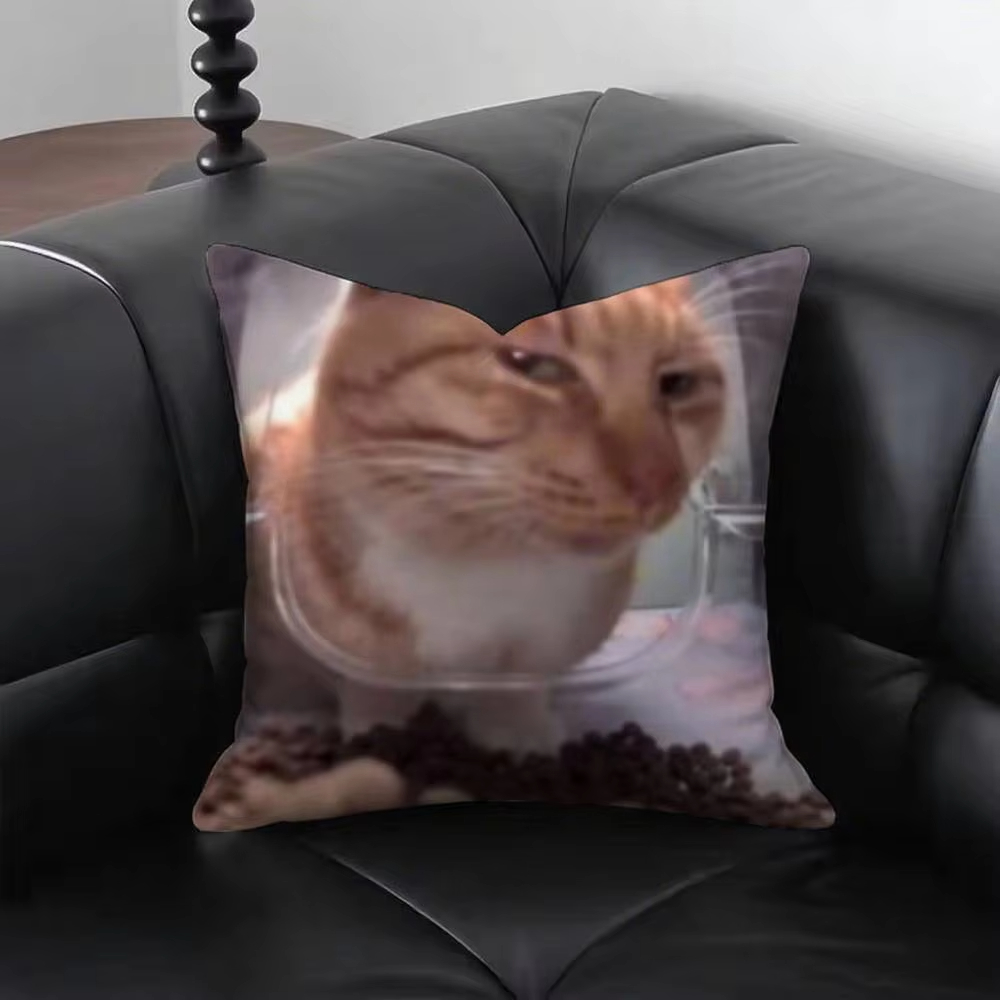 面白い猫 M-Meme 枕カバー 絵文字プリント クッション - Home Decor Emoji のレビューと価格