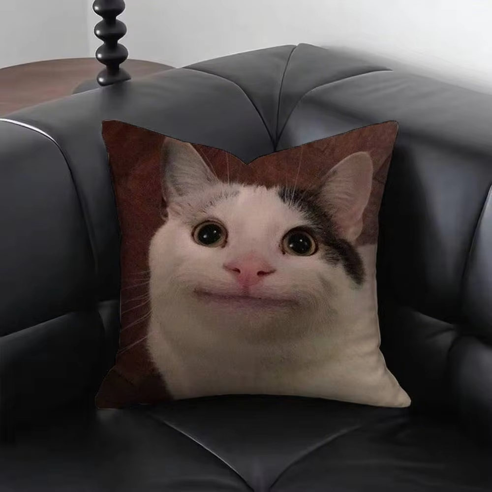 面白い猫 M-Meme 枕カバー 絵文字プリント クッション - Home Decor Emoji のレビューと価格