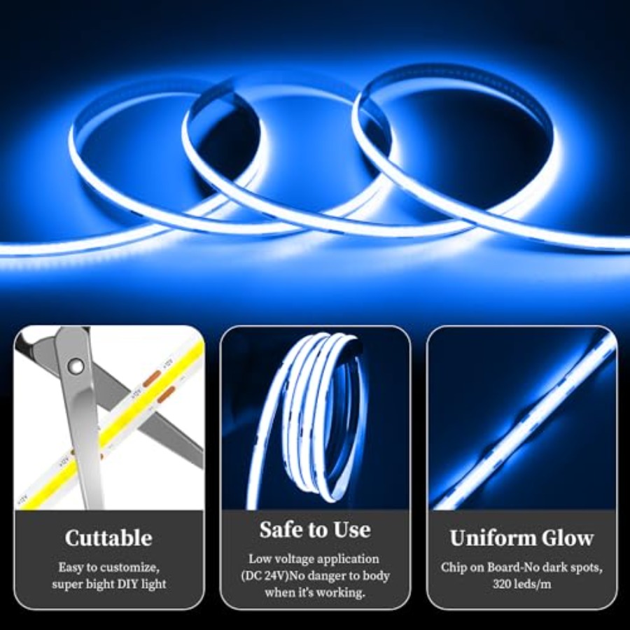 32.8フィート/10メートル COB LEDライトストリッ - Led Strip Lights のレビューと価格