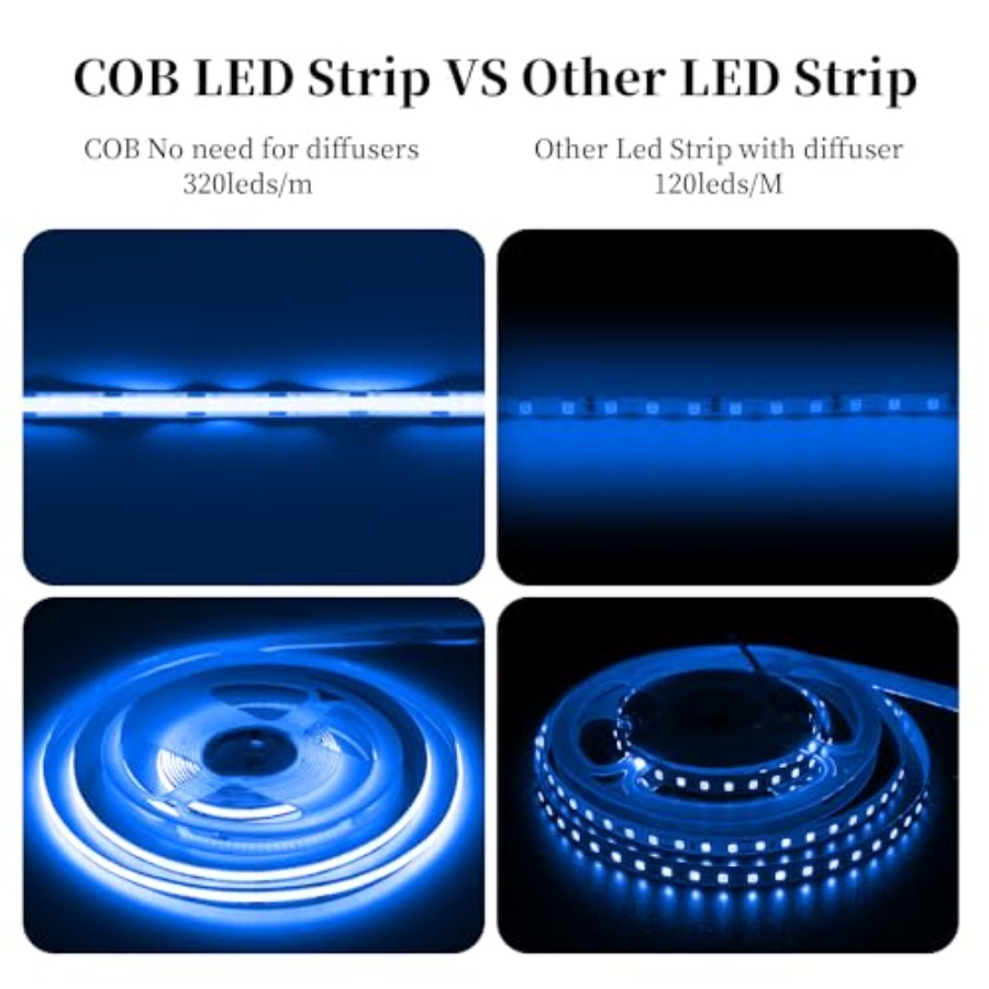 32.8フィート/10メートル COB LEDライトストリッ - Led Strip Lights のレビューと価格