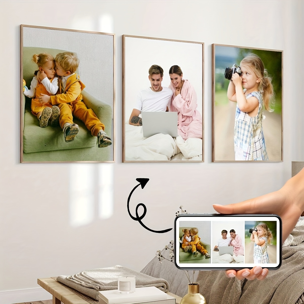 3/4/5 個カスタムキャンバス印刷パーソナライズされた写真 - Home Decor Aesthetic Pinterest のレビューと価格