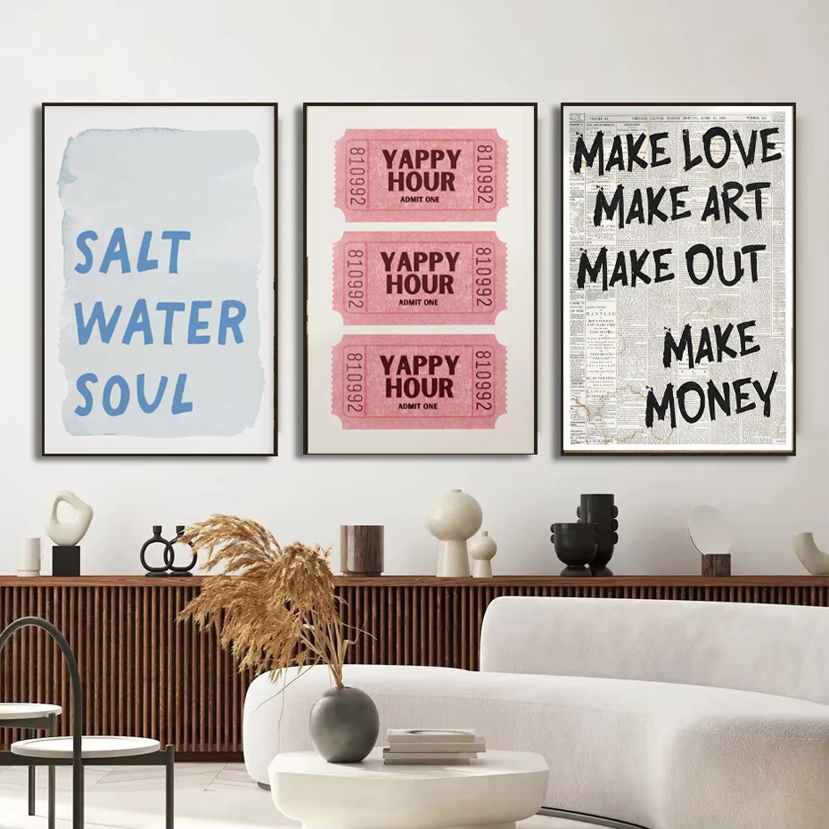 シンプルなトレンディなテキスト印刷ポスター、シンプルなキャン - Home Decor Aesthetic Pinterest のレビューと価格