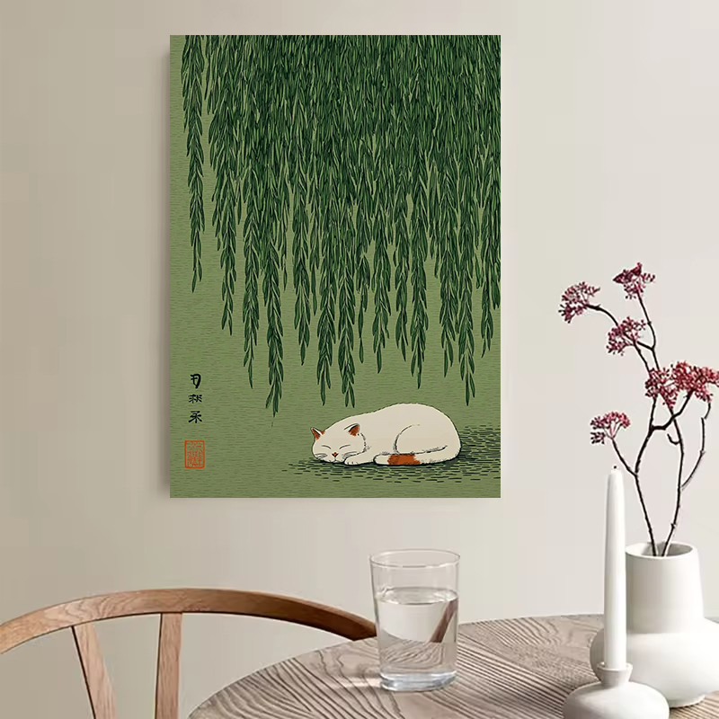 森林と鯉の禅水波鶴画キャンバスレトロ和風ポスタープリントウォ - Home Decor Aesthetic Pinterest のレビューと価格