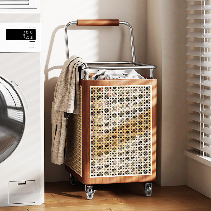 籐製ランドリーバスケット、大容量、取っ手付き、通気性のある床 - Home Decor Hampers のレビューと価格