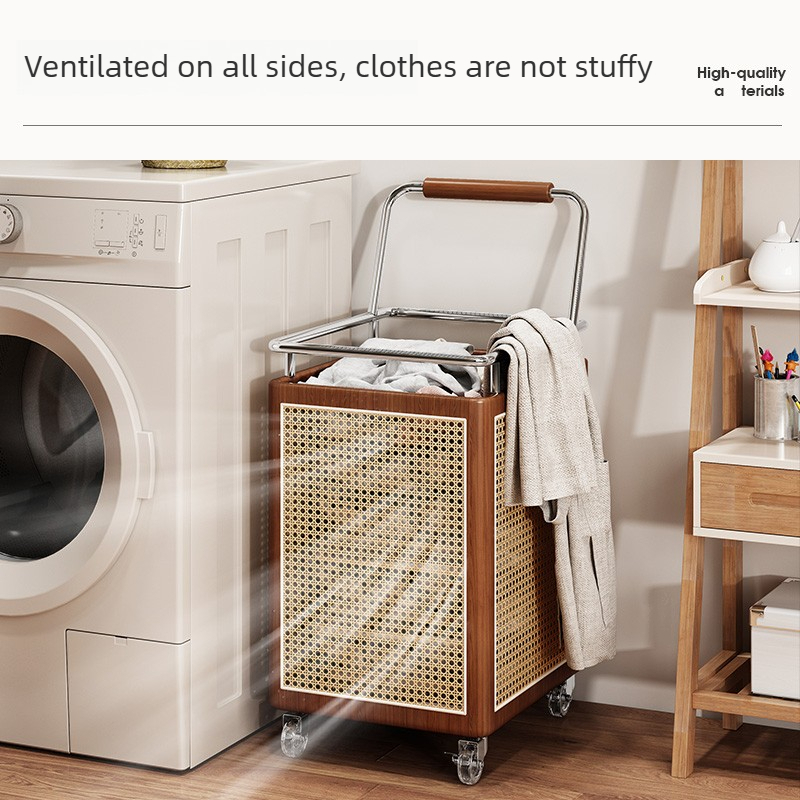 籐製ランドリーバスケット、大容量、取っ手付き、通気性のある床 - Home Decor Hampers のレビューと価格