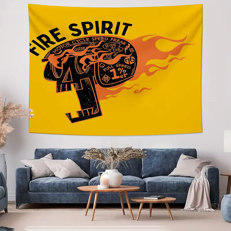 ヴィンテージオートバイ壁タペストリーサイケデリックデザートラ - Home Decor Hippie のレビューと価格