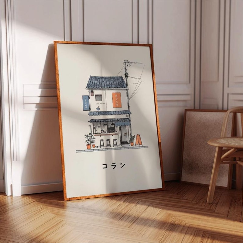 1枚の日本のラーメン屋のキャンバスウォールアートプリント、フ - Home Decor Aesthetic Pinterest のレビューと価格