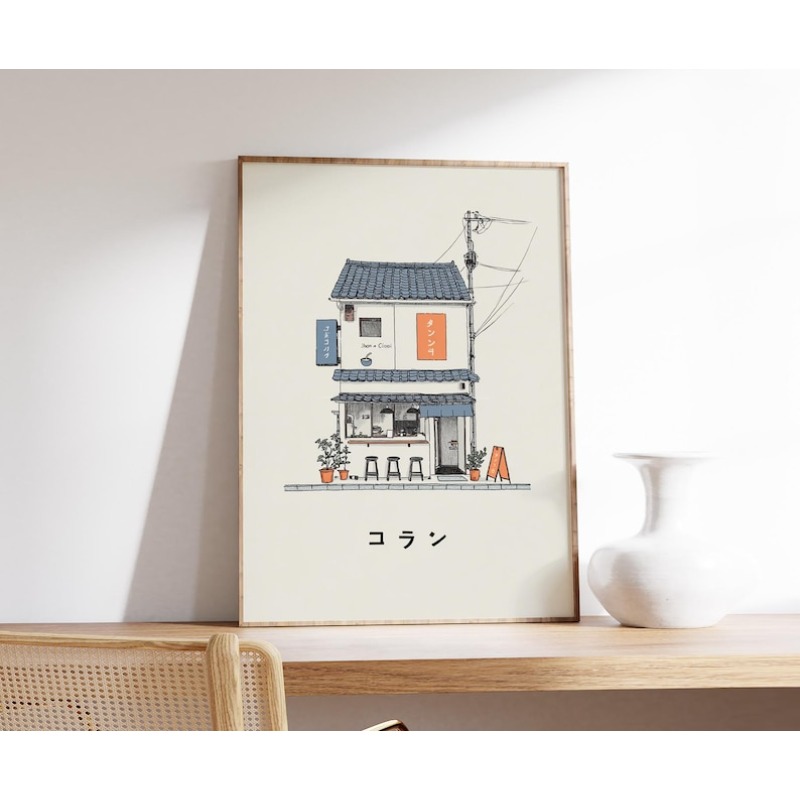 1枚の日本のラーメン屋のキャンバスウォールアートプリント、フ - Home Decor Aesthetic Pinterest のレビューと価格