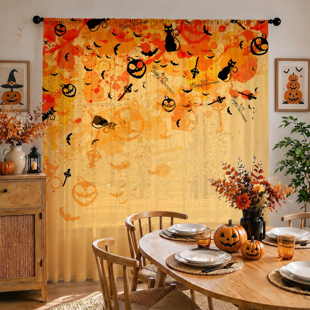 ハロウィン用シアー カーテンロッドポケット 1個 ハロウィン - Home Decor Youtube のレビューと価格