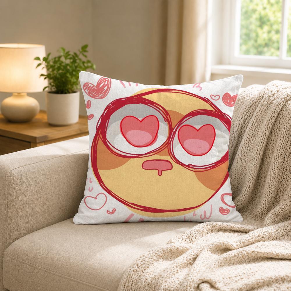 かわいい愛らしい黄色の表情絵文字クッションカバー クッション - Home Decor Emoji のレビューと価格