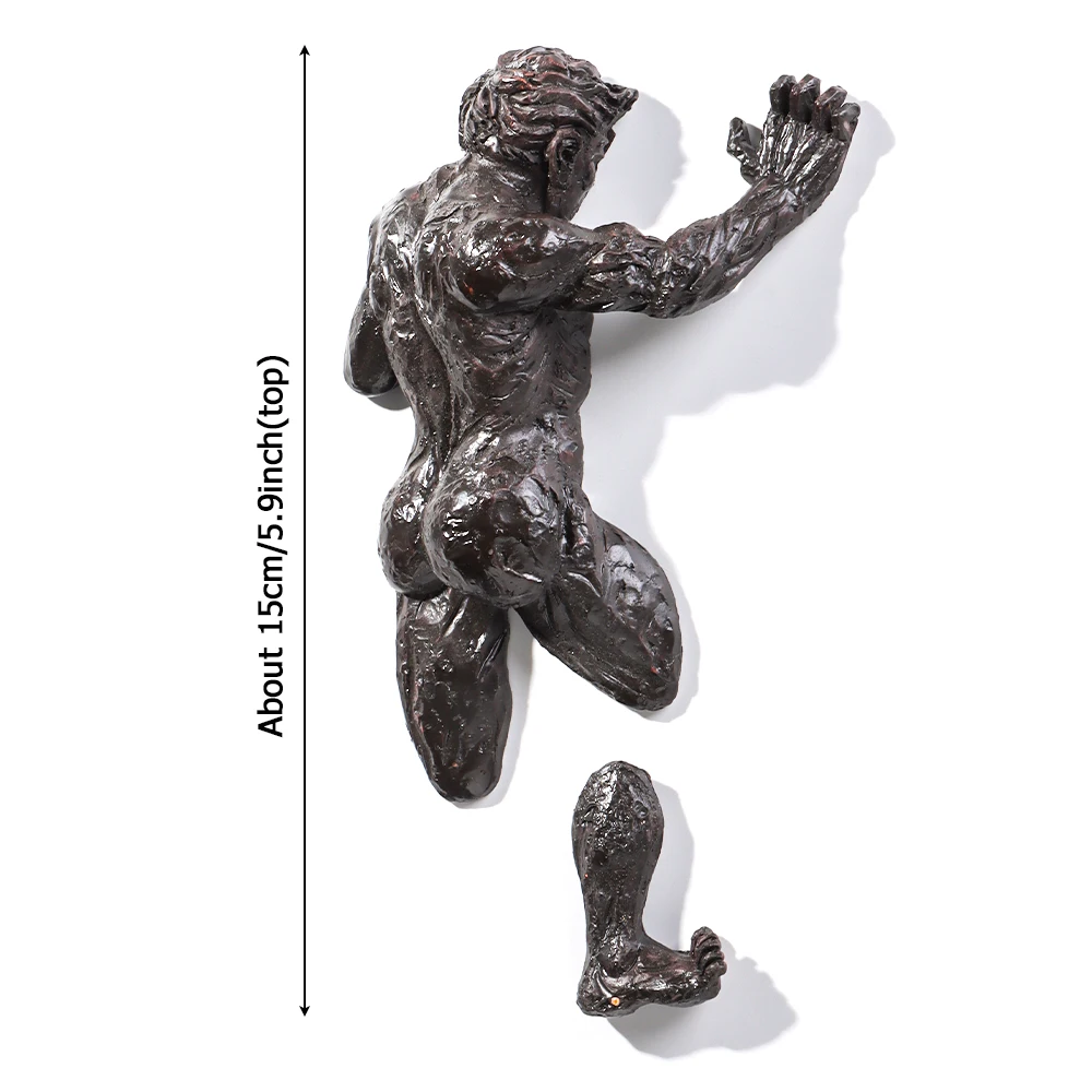 3D スルー壁フィギュア彫刻模造銅装飾抽象キャラクター樹脂ク - Abstract Sculpture Resin のレビューと価格