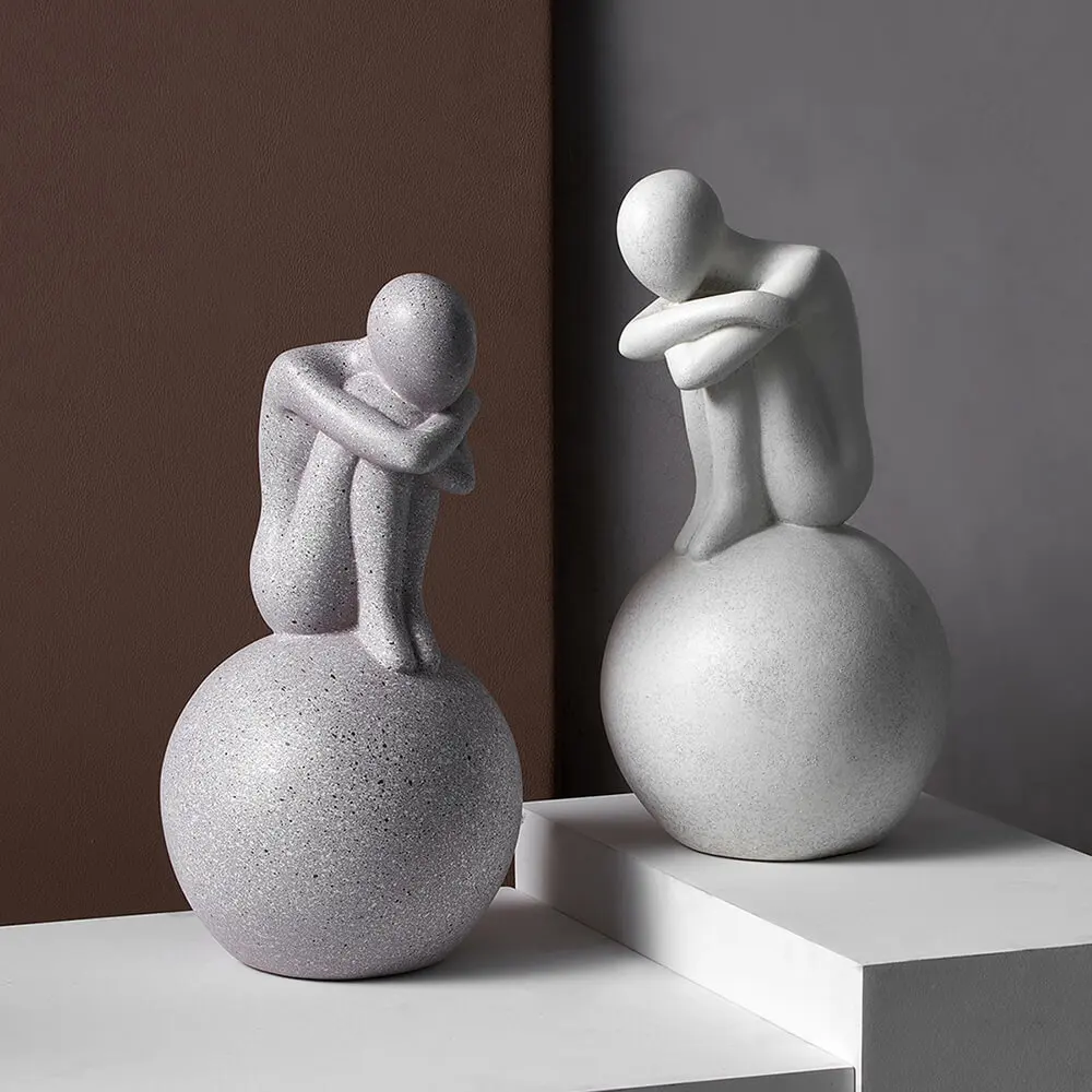 抽象的なキャラクター装飾樹脂セラミック彫刻 モダンな家のリビ - Abstract Sculpture Resin のレビューと価格