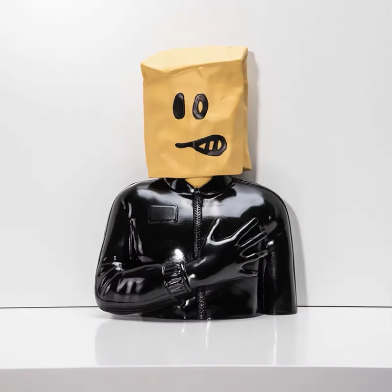カスタムメイドのモダンでクリエイティブな抽象的な顔の形をした - Abstract Sculpture Resin のレビューと価格