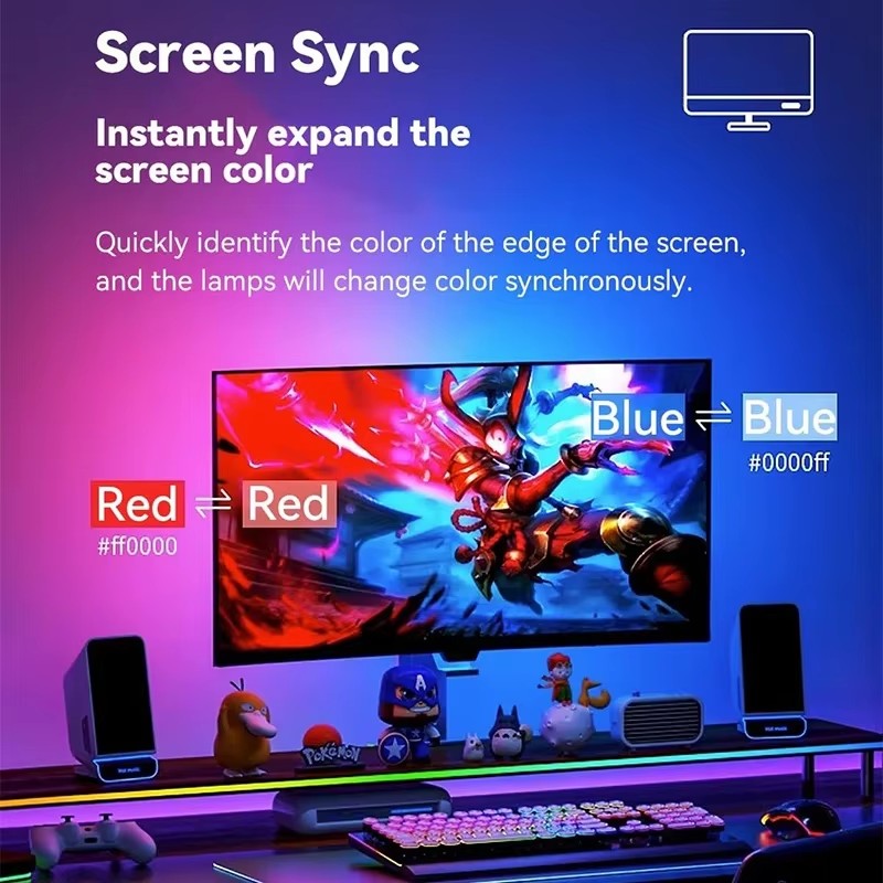 RGB ゲーミングライト ストリップ モニター バックライト - Led Strip Lights のレビューと価格