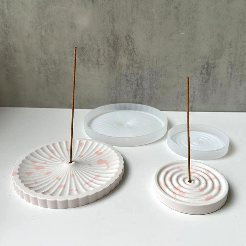 1つのシリコン製お香立て型、DIY円形模様のお香立て、セメン - Home Decor Handicraft のレビューと価格