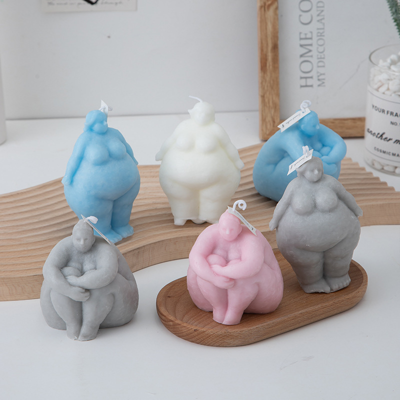 3D 脂肪女性/男性ポートレートキャンドルシリコーン型 DI - Abstract Sculpture Resin のレビューと価格
