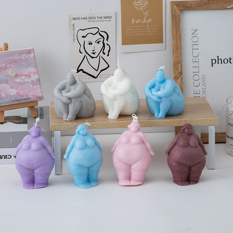 3D 脂肪女性/男性ポートレートキャンドルシリコーン型 DI - Abstract Sculpture Resin のレビューと価格