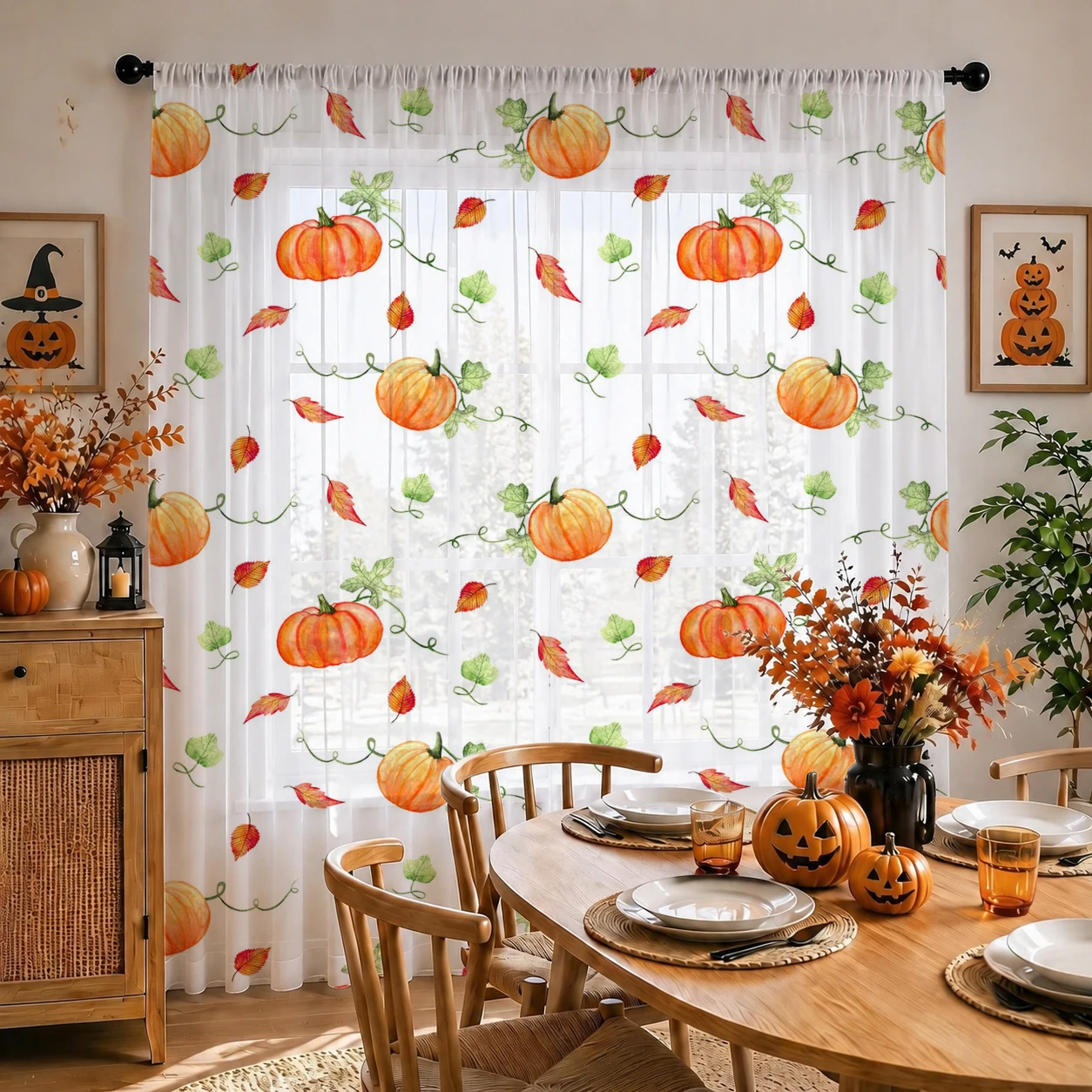 1枚 ロッドポケット付き ホームデコレーション ハロウィン  - Home Decor Youtube のレビューと価格