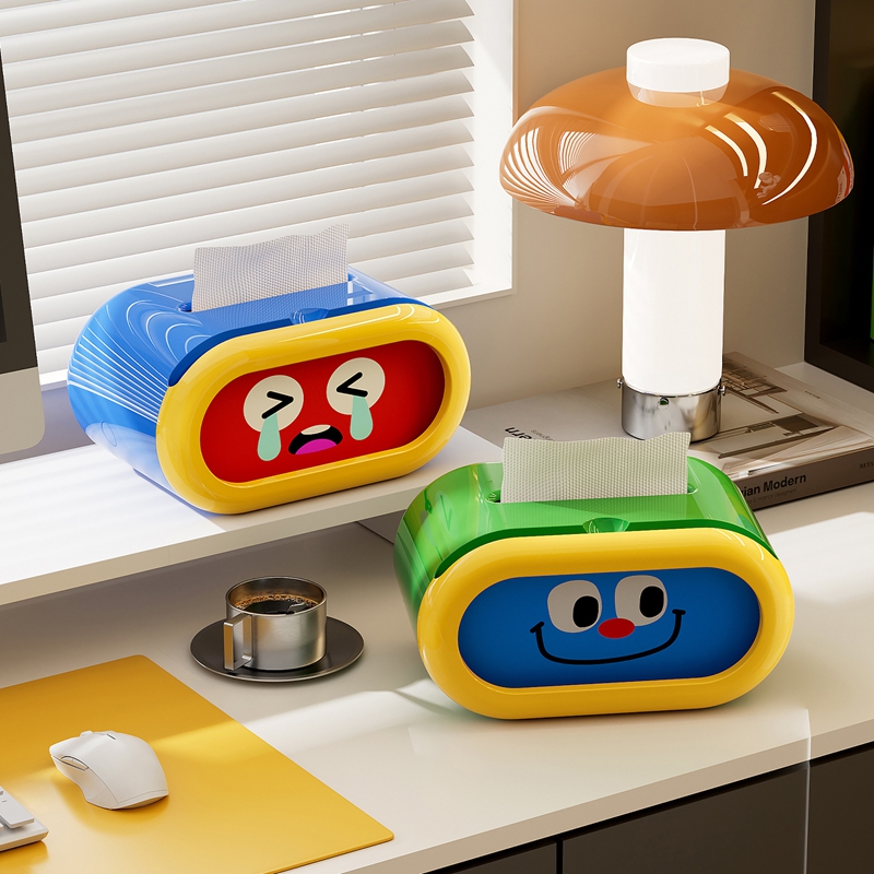 Uforu 面白い絵文字 大容量ティッシュ収納ボックス かわ - Home Decor Emoji のレビューと価格