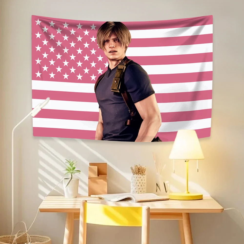 レオン・ケネディーズ アメリカ国旗タペストリー 4穴 ヒッピ - Home Decor Hippie のレビューと価格