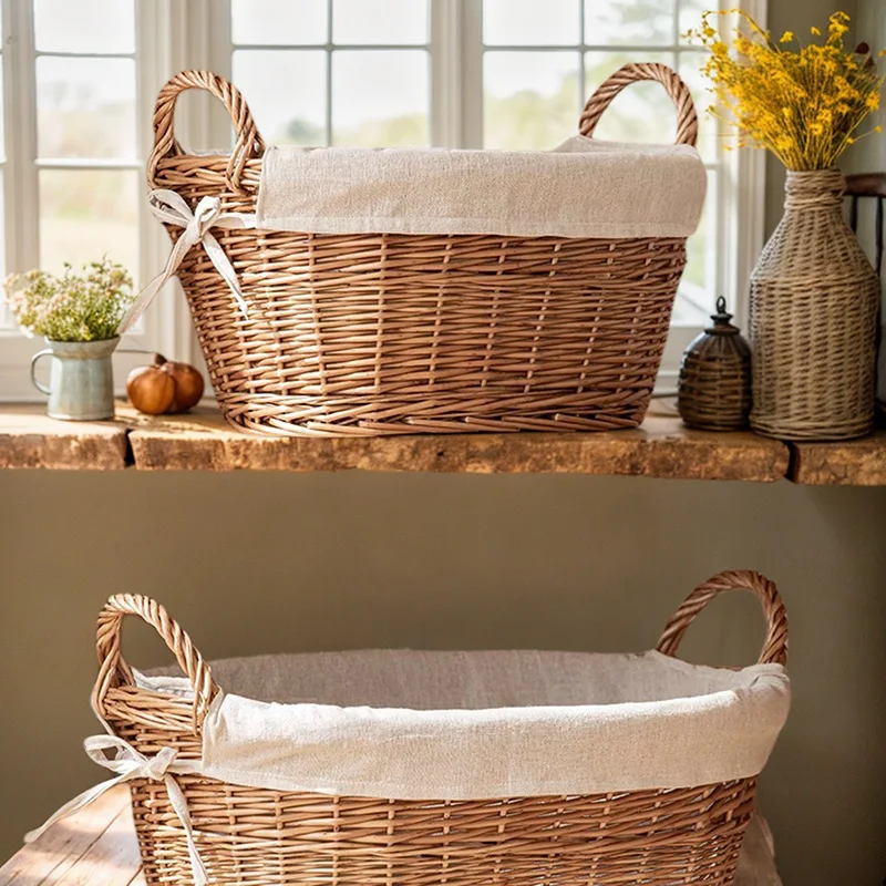 ‌ 籐製汚れた服入れ、蓋付き特大シャワーバスケット、家庭用多 - Home Decor Hampers のレビューと価格