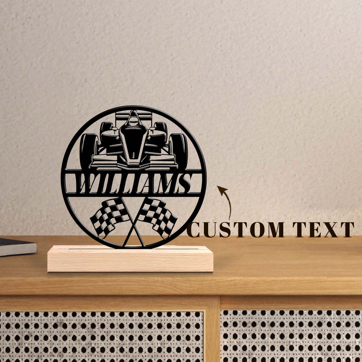 1個のカスタマイズされた金属製手工芸品装飾品、木製ベース付き - Home Decor Handicraft のレビューと価格