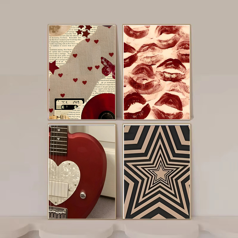 ポスター Y2K ロックスタイル キャンバス絵画 抽象画 リ - Home Decor Aesthetic Pinterest のレビューと価格